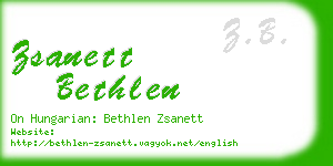 zsanett bethlen business card